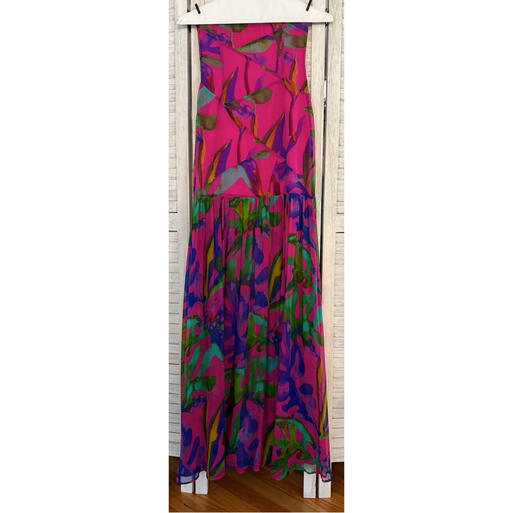 Retrofete - Nicole Dress in Tropical Leaf - size XS - Picture 5 of 5